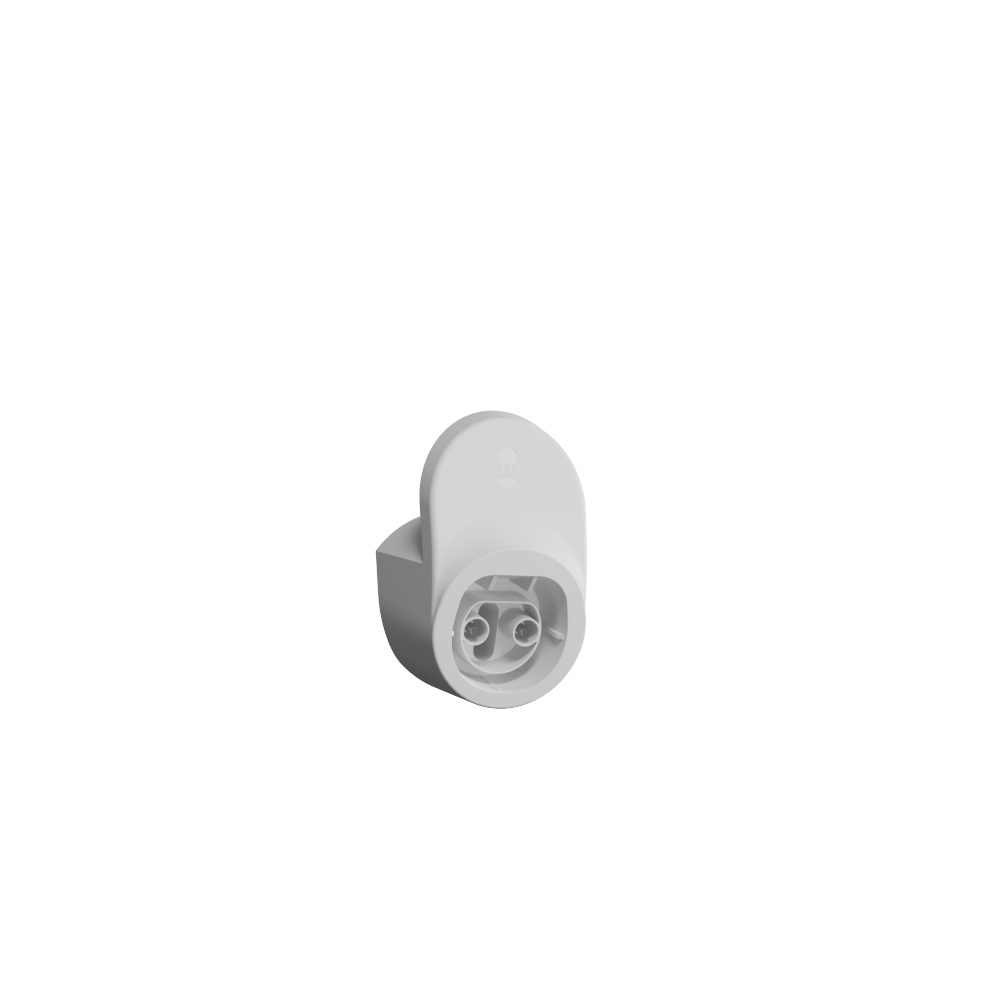 Soporte de conector y cable para la carga de coche eléctrico: blanco